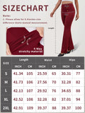 Sexy Dance Womens Stretchy Dresses Pants Casual Work Slacks Business Button Front Workwear Straight Leg Bootcut Yoga Trousers