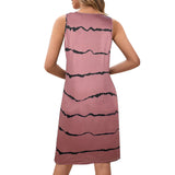 Sleeveless Nightgown Sleepwear Soft Pajama Dress Short Nightdress for Women Oversized Striped Mini Sundress Size S-5XL