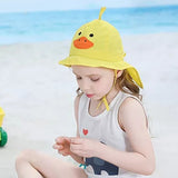 Toddler Baby UV Protection Sun Hats Cute Cartoon Beach Swim Caps Foldable Wide Brim Fisherman Bucket Hats for Girl Boy Kids