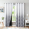 1 Piece Gradient Color Room Darkening Curtain Grommet Blackout Window Curtain Eyelet Ring Top Window Drapes Thermal Insulated Curtain Panel