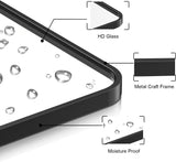 Brightify 24x36 Inch Rectangluar Black Metal Framed Bathroom Mirror for Wall