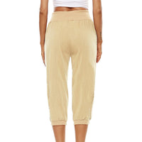 Women's capris pants Loose Fit jogger cropped Pants Workout Yoga Lounge Pants with Pockets