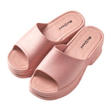 Ferndule Women's Wedge Platform Sandals Summer Slip On Beach Shoes