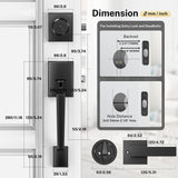 Brightify Matte Black Front Door Handle Set with Door Lever