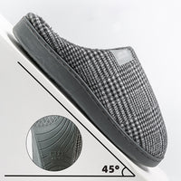 Womens Mens Winter House Slippers Flat Heels Plush Slippers Closed Toe Winter Soft House Casual Shoes