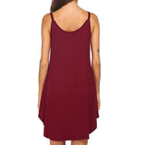 Lumento Pregnant Women Sleepshirt Sleeveless Nightgown Button Down V Neck Pajamas Dress