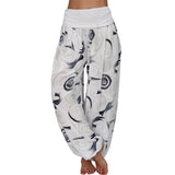 Ladies Lounge Wide Leg Loungewear Women Loose Fit Palazzo Pant Floral Print Beach High Waist Boho Trousers