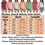 Womens Casual Boho T Shirt Blouses Tops Petal Cap Sleeve Round Neck Keyhole T Shirt Summer Loose Fit Pleated Shirt