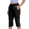 Capri for Women Athletic Casual Joggers Cropped Pants Activewear Cargo Pants with Zippers Pockets