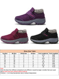 Womens Walking Shoes Winter Warm Fur Lining Ankle Boots Magic Tape Hiking Shoes