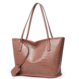 New Women Lady Large Capacity Retro Tote Shoulder Bag Handbag PU Snake Pattern