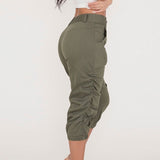 Women Zipper Bottoms Boho Solid Color Trousers Beach Pants Harem Loungewear