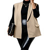 Frontwalk Casual Blazer Vest for Womens Sleeveless Suit Vest Spring Fall Cardigan Open Front Work Blazer Jacket Coat