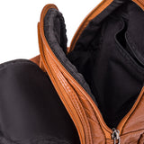 Fashion Daypack Sling Bag Women Casual Chest Backpack Vegan Leather Travel Hiking Shoulder Pack