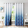 1 Piece Gradient Color Room Darkening Curtain Grommet Blackout Window Curtain Eyelet Ring Top Window Drapes Thermal Insulated Curtain Panel