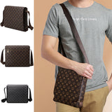 Men's Large Capacity Adjustable Shoulder Straps Briefcase Men Pvc Leather Zipper Bag Waterproof Business Travel Printed Messenger