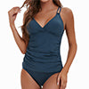 Lady Bathing Suit V Neck Adjustable Strap High Waist Swimwear Two Piece Swimsuit