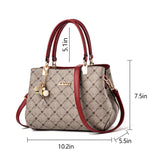 Women PU Leather Single Shoulder Bag Crossbody Bag Handbag Tote Purse w/ Pendant