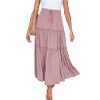 Women Plearws Long Maxi Skirts Tiered Ruffle Swing Skirts Summer Beach Boho Skrit