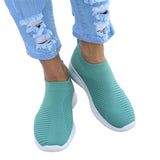 LADIES WOMENS SLIP ON SOCK WEDGE SNEAKERS CLASSIC JOGGING PUMPS SHOES TRAINERS