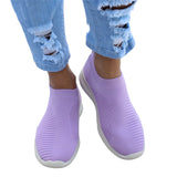 LADIES WOMENS SLIP ON SOCK WEDGE SNEAKERS CLASSIC JOGGING PUMPS SHOES TRAINERS