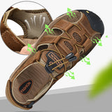 Men's Summer Beach Sandals Shoes Closed Toe Outdoor Walking Anti-Slip Breathable