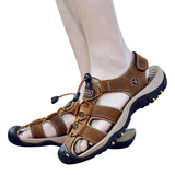 Men's Summer Beach Sandals Shoes Closed Toe Outdoor Walking Anti-Slip Breathable