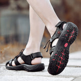 Men's Summer Beach Sandals Shoes Closed Toe Outdoor Walking Anti-Slip Breathable