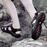 Men's Summer Beach Sandals Shoes Closed Toe Outdoor Walking Anti-Slip Breathable