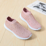 New Lady Women Gym Sport Trainers Socks Slip On Diament Sneakers Casual Shoes