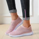 New Lady Women Gym Sport Trainers Socks Slip On Diament Sneakers Casual Shoes