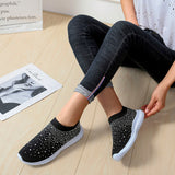 New Lady Women Gym Sport Trainers Socks Slip On Diament Sneakers Casual Shoes