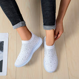 New Lady Women Gym Sport Trainers Socks Slip On Diament Sneakers Casual Shoes