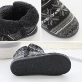 Womens Boots Winter Boots Thermal Shoes Indoor Slippers Snowflake Print Plush