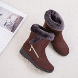 Ladies Womens Winter Boots Snow Fur Warm Comfy Casual Fashion Mid Calf Shoe Size