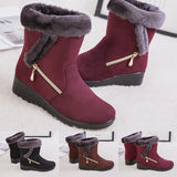 Ladies Womens Winter Boots Snow Fur Warm Comfy Casual Fashion Mid Calf Shoe Size