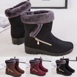 Ladies Womens Winter Boots Snow Fur Warm Comfy Casual Fashion Mid Calf Shoe Size