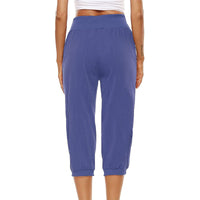 Women's capris pants Loose Fit jogger cropped Pants Workout Yoga Lounge Pants with Pockets
