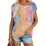 Womens Casual Summer Shirt Short Sleeve Round Neck T-Shirt Basic Tee Tunic Tops