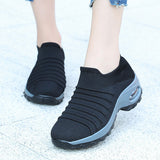 Women Air Cushion Sneakers Trainers Running Comfort Breathable Gym Sock Shoes