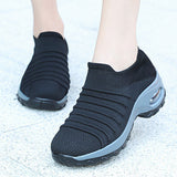 Women Air Cushion Sneakers Trainers Running Comfort Breathable Gym Sock Shoes