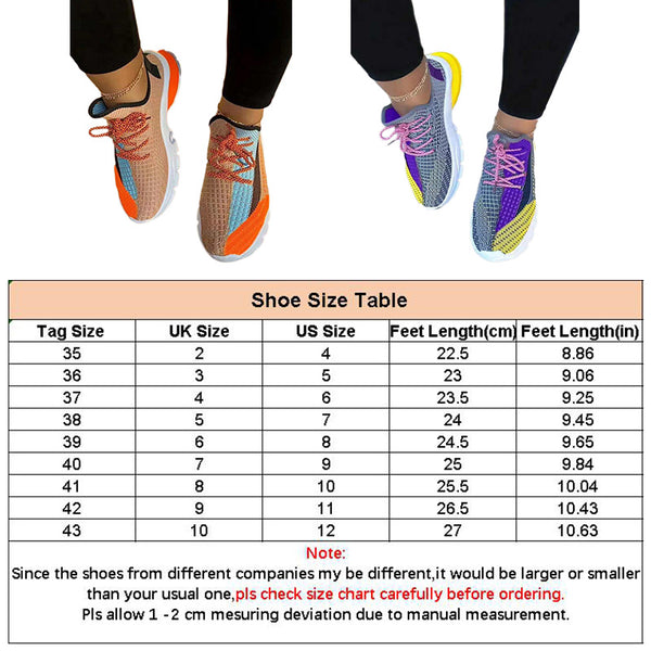 Women's Fashion Sneakers Sports Trainer Running Casual Shoes Lace Up Outdoor