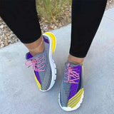 Women's Fashion Sneakers Sports Trainer Running Casual Shoes Lace Up Outdoor