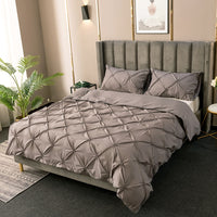2/3Pcs Twist Flower Duvet Quilt Cover Set Queen King Size Bedding Set+Pillowcase