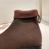 Womens Mid Calf Boots Pointed Toe Chunky Heel Booties Pull On Casual Shoes Sizes