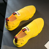 Womens Running Trainers Ladies Gym Sports Sneakers Slip On Comfy Knit Sock Shoes