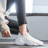 Womens Running Trainers Ladies Gym Sports Sneakers Slip On Comfy Knit Sock Shoes