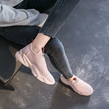 Womens Running Trainers Ladies Gym Sports Sneakers Slip On Comfy Knit Sock Shoes