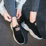 Womens Running Trainers Ladies Gym Sports Sneakers Slip On Comfy Knit Sock Shoes