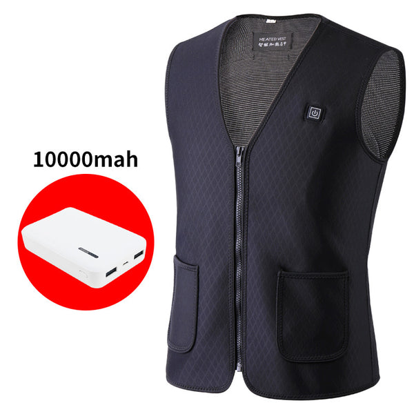 Electric USB Winter Heated Vest Jacket Warm Up Heating Pad Body Warmer Thermal